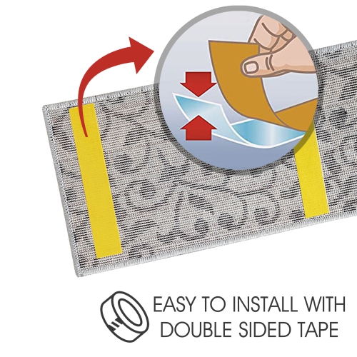 SussexHome Stair Treads - Carpet Strips for Indoor Stairs - Easy to Install with Double Adhesive Tape - Safe, 9" X 28" - 13-Pack - Navy