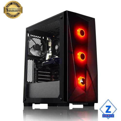 ZONIC  Gaming Custom Built PC- Intel Core I7-12700F, Nvidia Geforce Rtx 4060, 32GB Ram, 1Tb Nvme M.2SSD, Win 11, Built In Wi-Fi, Windows 11