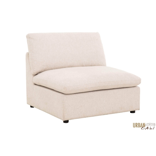 Urban Cali Long Beach Modular L-Shaped Sectional Sofa with Ottoman