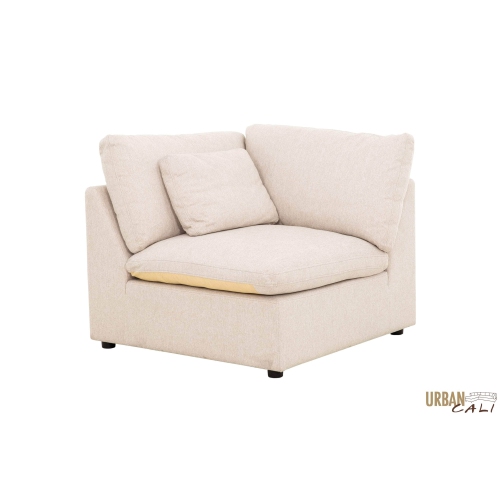 Urban Cali Long Beach Modular L-Shaped Sectional Sofa with Ottoman