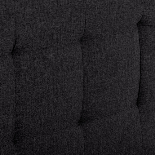 CorLiving Ellery Black Fabric Tufted Bed, Double