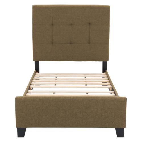 CorLiving Ellery Fabric Tufted Bed, Single