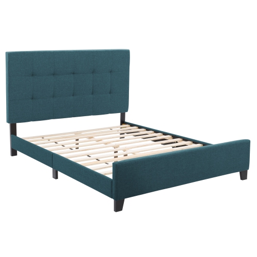 CorLiving Ellery Fabric Tufted Bed, Queen