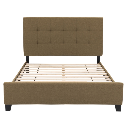 CorLiving Ellery Fabric Tufted Bed, Queen
