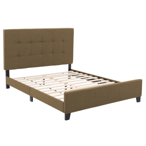 CorLiving Ellery Fabric Tufted Bed, Queen