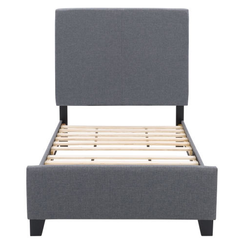 CorLiving Juniper Grey Fabric Upholstered Bed, Single