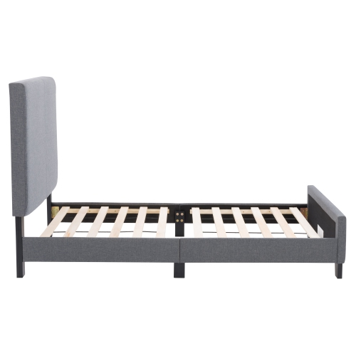CorLiving Juniper Grey Fabric Upholstered Bed, Single