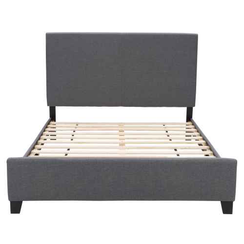 CorLiving Juniper Grey Fabric Upholstered Bed, Queen