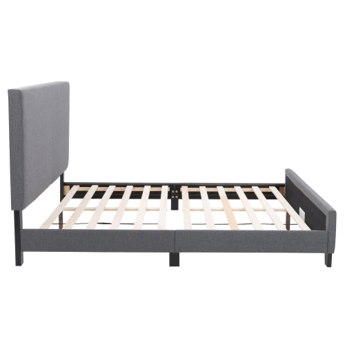 CorLiving Juniper Grey Fabric Upholstered Bed, Queen