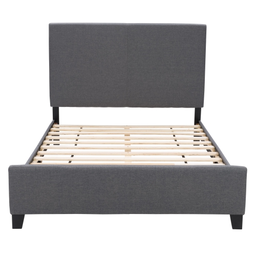 CorLiving Juniper Grey Fabric Upholstered Bed, Double
