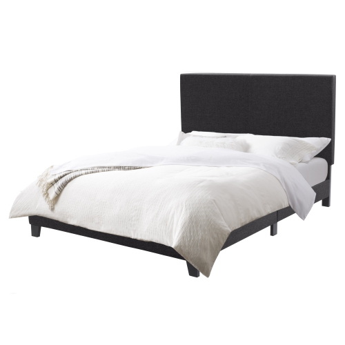 Lit recouvert en tissu anthracite Juniper de CorLiving, lit double