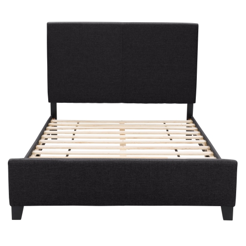 CorLiving Juniper Charcoal Fabric Upholstered Bed, Double