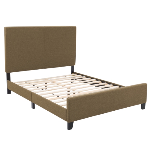 CorLiving Juniper Fabric Upholstered Bed, Double