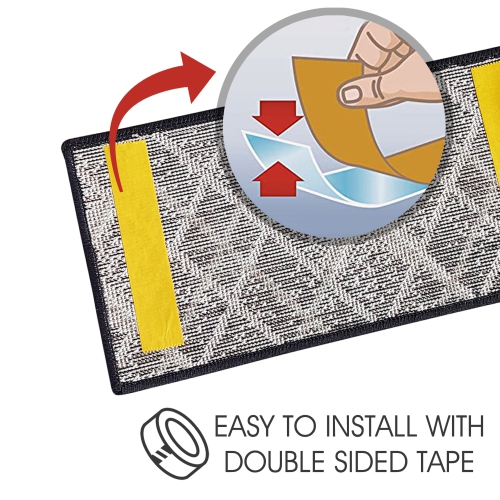 SussexHome Stair Treads - Carpet Strips for Indoor Stairs - Easy to Install with Double Adhesive Tape - Safe, 9" X 28" - 13-Pack - Navy