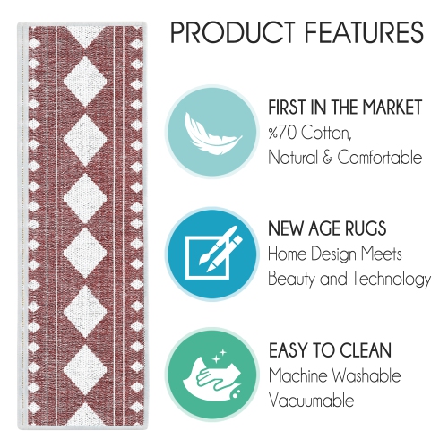 SussexHome Stair Treads - 70 % Cotton Carpet Strips for Indoor Stairs - Easy to Install with Double Adhesive Tape - Safe, 9" X 28" - 13-Pack - Red