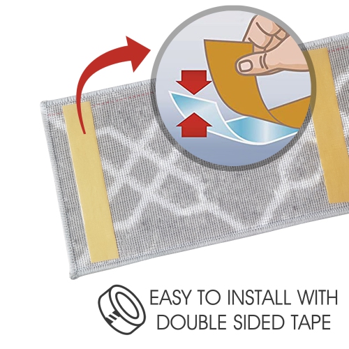 SussexHome Stair Treads - Carpet Strips for Indoor Stairs - Easy to Install with Double Adhesive Tape - Safe, 9" X 28" - 13-Pack - Gray