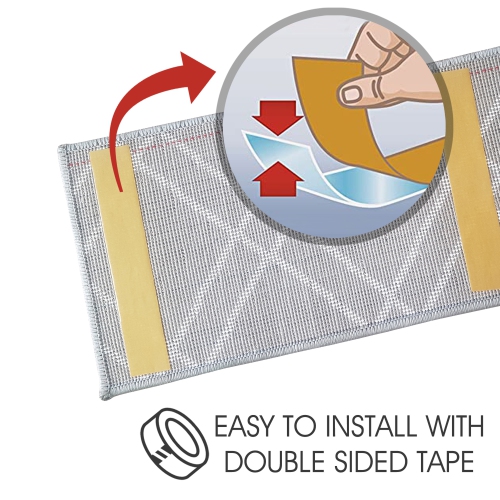 SussexHome Stair Treads - Carpet Strips for Indoor Stairs - Easy to Install with Double Adhesive Tape - Safe, 9" X 28" - 7-Pack - Navy