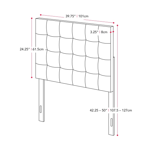CorLiving Valencia Headboard, Single/Twin
