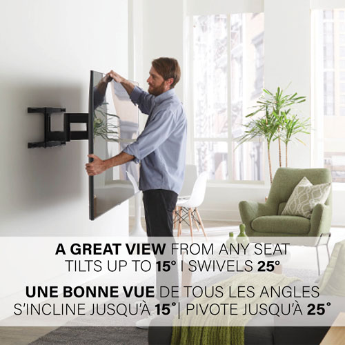 Support mural articulé Accents de SANUS pour téléviseur de 42 à 85 po