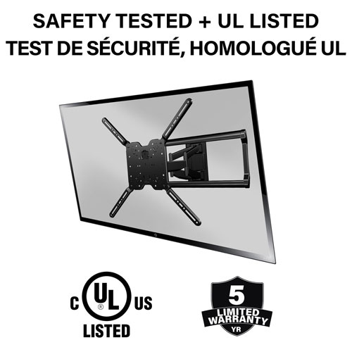 Support mural articulé Classic de SANUS pour téléviseur de 37 à 90 po
