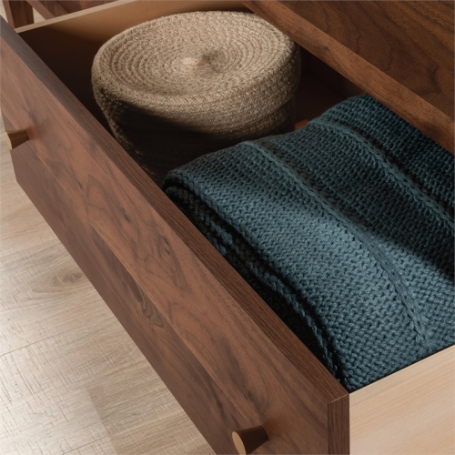 Sauder Willow Place Engineered Wood 6 Drawer Dresser in Grand Walnut