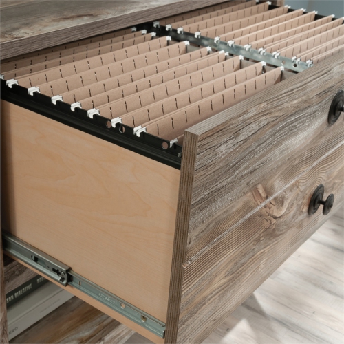Sauder Granite Trace Engineered Wood Lateral File in Rustic Cedar/Brown