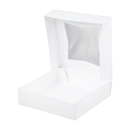 Easy Popup White Window Bakery Box 9″ x 6″ x 2.5″ - 25 pack