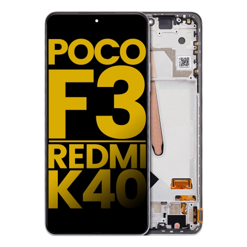 Replacement OLED Assembly With Frame Compatible With Xiaomi Poco F3 / Redmi K40 (Arctic White) by ESOURCE PARTS - Refurbished condition - Image 2