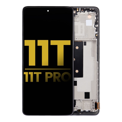 Replacement OLED Assembly With Frame Compatible With Xiaomi 11T / 11T Pro (Meteorite Gray) by ESOURCE PARTS - Refurbished condition - Image 2