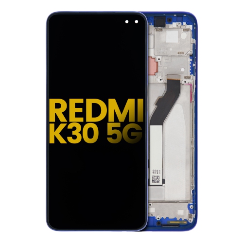 Replacement LCD Assembly With Frame Compatible With Xiaomi Redmi K30 5G (Blue) by ESOURCE PARTS - Refurbished condition - Image 2