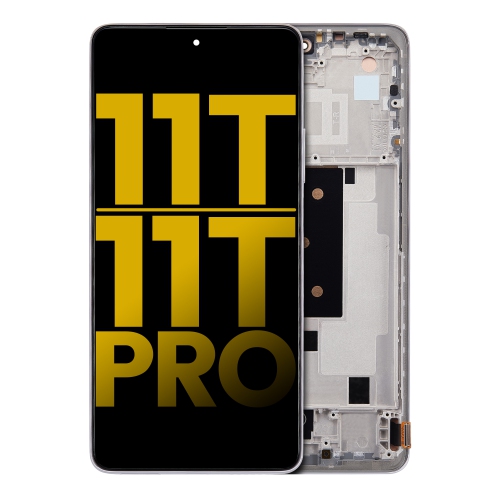 Refurbished - Replacement OLED Assembly With Frame Compatible With Xiaomi 11T / 11T Pro (Moonlight White)