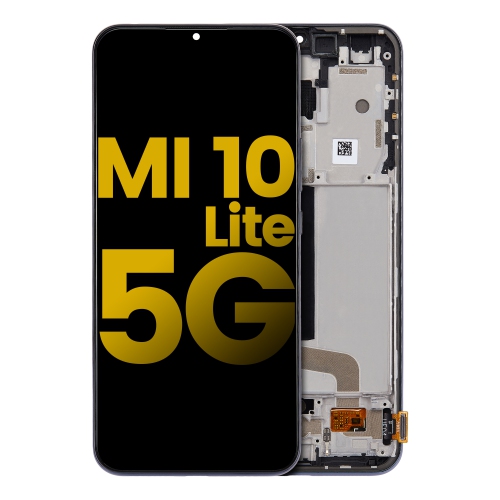 Replacement OLED Assembly With Frame Compatible With Xiaomi Mi 10 Lite 5G (Cosmic Gray) by ESOURCE PARTS - Refurbished condition - Image 2