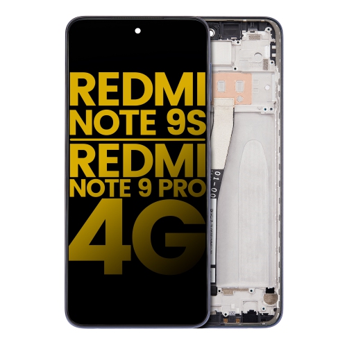 Replacement LCD Assembly With Frame Compatible With Xiaomi Redmi Note 9S / Redmi Note 9 Pro 4G (Interstellar Gray) by ESOURCE PARTS - Refurbished condition - Image 2