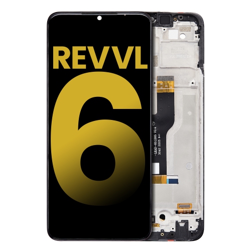 Replacement LCD Assembly With Frame Compatible With T-Mobile Revvl 6 (All Colors) by ESOURCE PARTS - Refurbished condition - Image 2