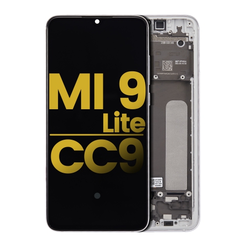 Replacement OLED Assembly With Frame Compatible With Xiaomi Mi 9 Lite / CC9 (Pearl White) by ESOURCE PARTS - Refurbished condition - Image 2