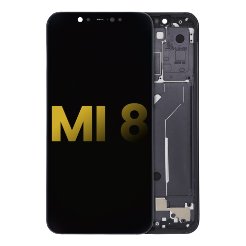 Replacement OLED Assembly With Frame Compatible With Xiaomi Mi 8 (Black) by ESOURCE PARTS - Refurbished condition - Image 2