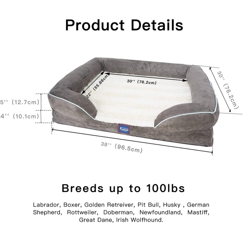 Orthopedic Memory Foam Dog Bed
