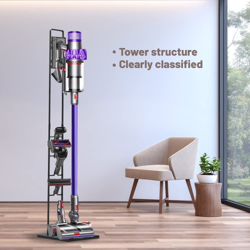 Support d'aspirateur en métal VGI pour aspirateur sans fil Dyson et accessoires