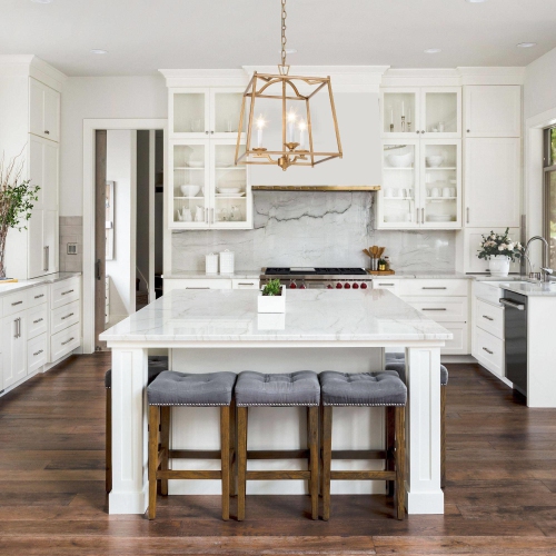 Cage Candlestick Chandelier Pendant Light 3-Light Brass Gold Island Chandelier for Dining room