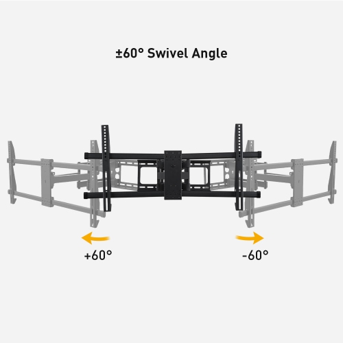 37"-80" Full Motion TV Wall Mount , TV Mounts Bracket Heavy Duty with Articulating Arms Hold up to 132lbs and up to VESA sizes 800x400mm