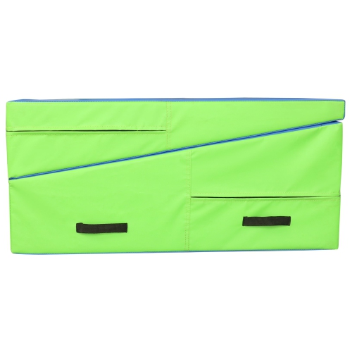 PRISP Folding Incline Gym Mat - 71 x 30 x 14 in Wedge Gymnastics Tumbling Mat for Kids