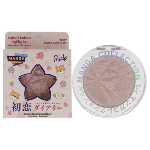 Manga Collection Twinkle Twinkle Highlighter - Sawa-Chans Heart by Rude Cosmetics for Women - 0.14 oz Highlighter