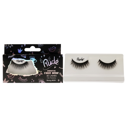 Essential Faux Mink 3D Lashes - Bossy by Rude Cosmetics for Women - 1 Pc Pair