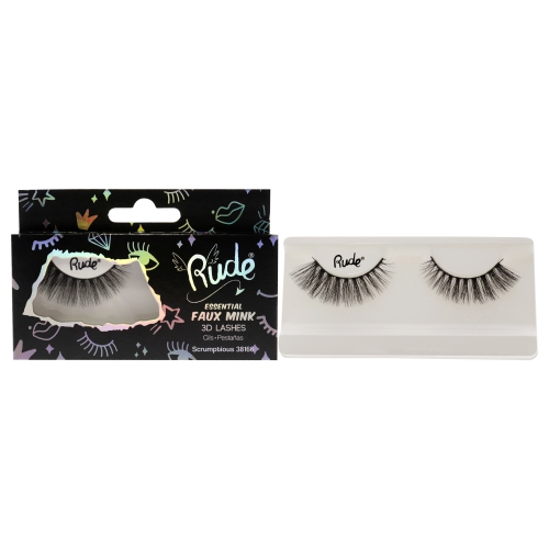 RUDE COSMETICS  Essential Faux Mink 3D Lashes - Scrumptious By for Women - 1 PC Pair