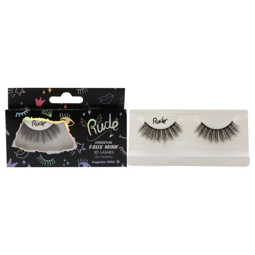 RUDE COSMETICS  Essential Faux Mink 3D Lashes - Exquisite By for Women - 1 PC Pair