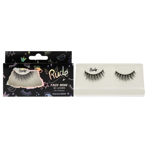 RUDE COSMETICS  Essential Faux Mink 3D Lashes - Charmed By for Women - 1 PC Pair