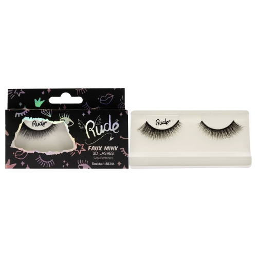 RUDE COSMETICS  Essential Faux Mink 3D Lashes - Smitten By for Women - 1 PC Pair