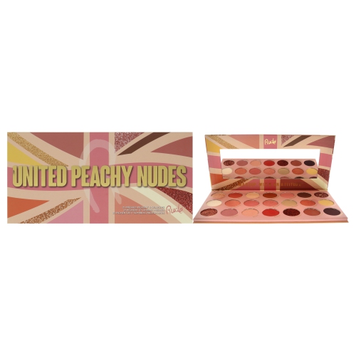RUDE COSMETICS  United Peachy Nudes - 21 Pressed Pigment And Shadows Palette By for Women - 0.74 OZ Eye Shadow
