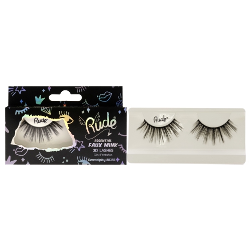 RUDE COSMETICS  Essential Faux Mink 3D Lashes - Serendipity By for Women - 1 PC Pair