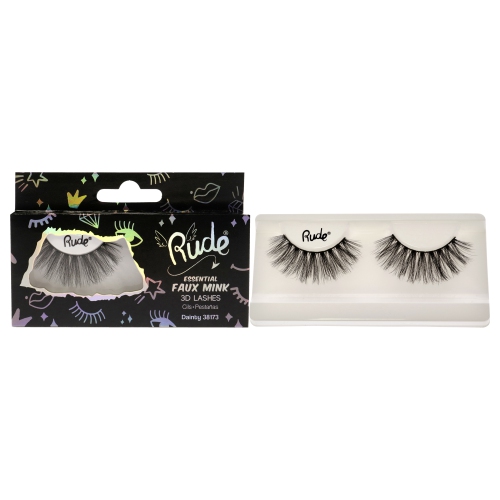 RUDE COSMETICS  Essential Faux Mink 3D Lashes - Dainty By for Women - 1 PC Pair